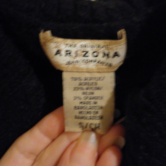 Arizona dark turquoise and black stripe sweater dress size small - Picture 2 of 3